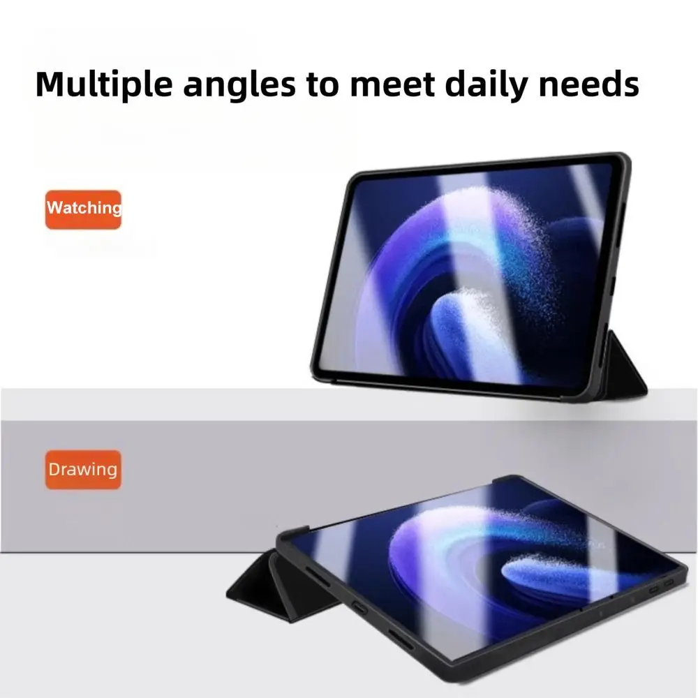 Auto Sleep/Wake 11,1 "Tablet Flip Cover soporte triple plegable funda de silicona suave para tableta anticaída para Lenovo Xiaoxin Pad Pro GT 2025 - imagen 5