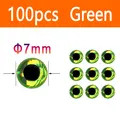 Green 100pcs 7mm