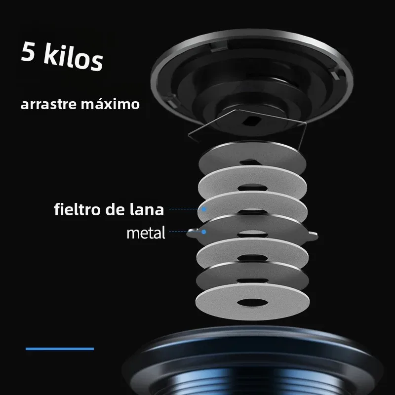 Huidiao carrete giratorio ligero 5 + 1 rodamientos blindados carrete de pesca con señuelo Zero Play mango atornillado CNC para fundición suave - imagen 5