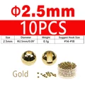 10PCS 2.5mm Gold