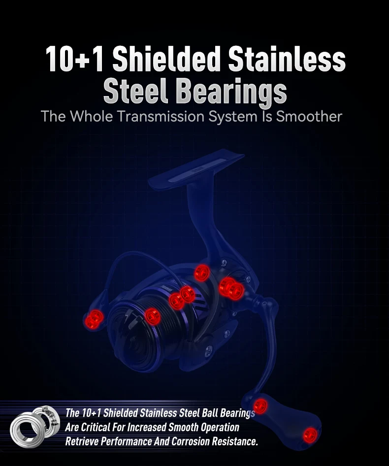 Experimente un rendimiento sin problemas y durabilidad con nuestros rodamientos de bolas de acero inoxidables de acero blindado 10+1