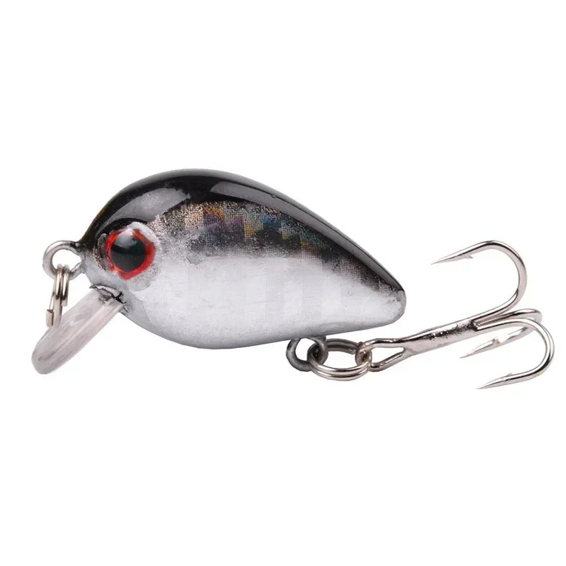 1 unidad de Mini Señuelos de Pesca con manivela, 2,8 cm, 2g, cebo duro que se hunde, plantilla Wobbler, Swimbait, Crankbait, carpa, lubina rayada, aparejos de Pesca - imagen 4