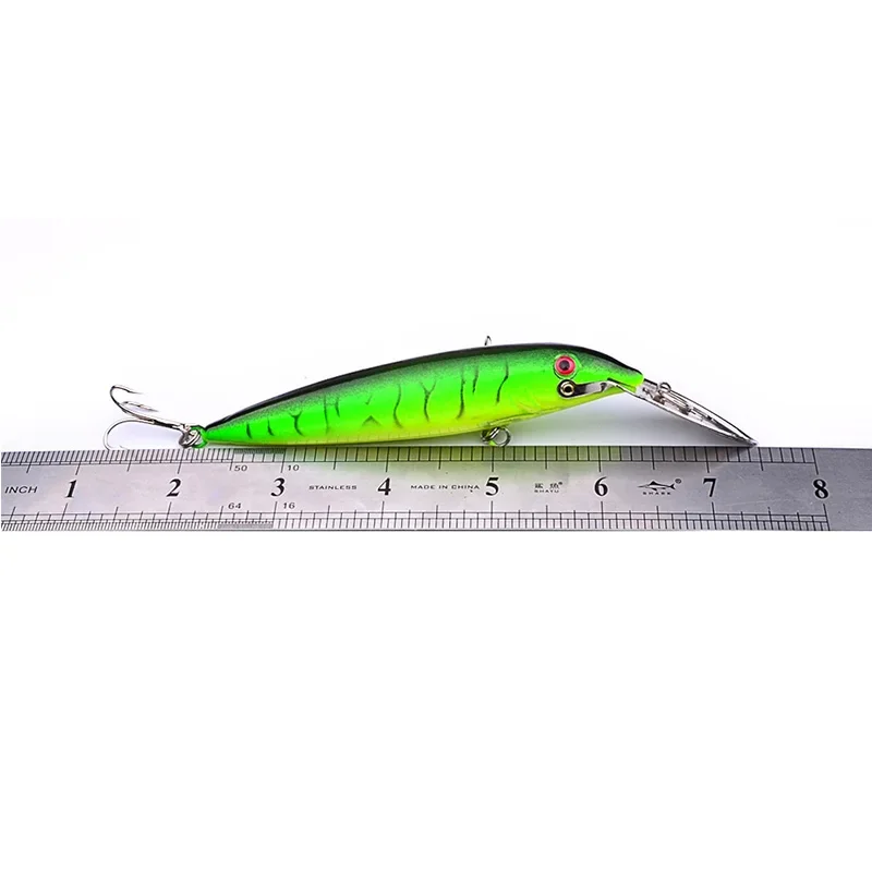 Cebo de Pesca Minnow, depresor de lengua de Metal, textura corporal única, aparejos de Pesca Wobbler, 14cm, 16,2g, 1 ud. - imagen 5
