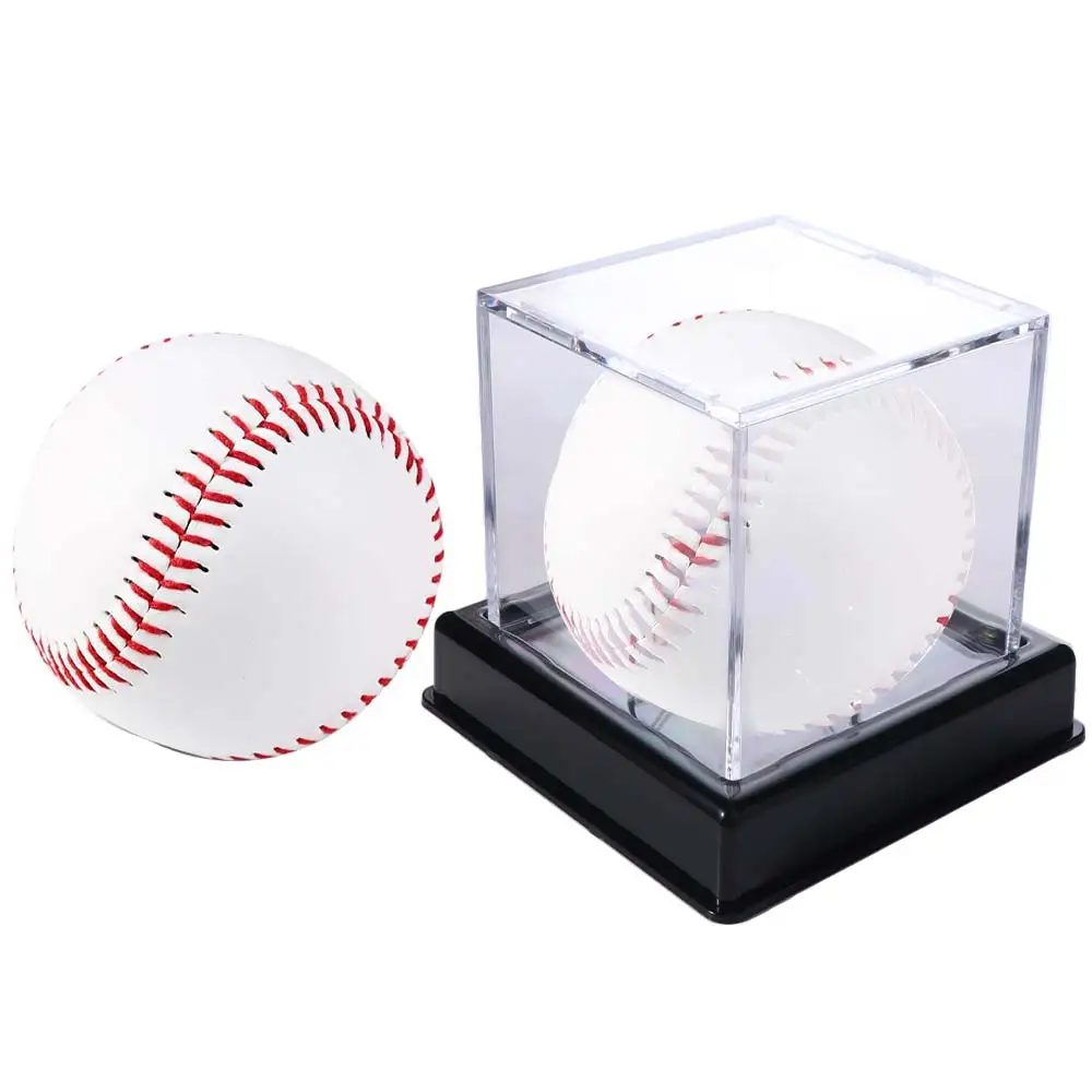 Caja de béisbol acrílica de Softbol, protección UV a prueba de polvo, vitrina de béisbol, caja de almacenamiento transparente y transparente, deportes de equipo de béisbol - imagen 3