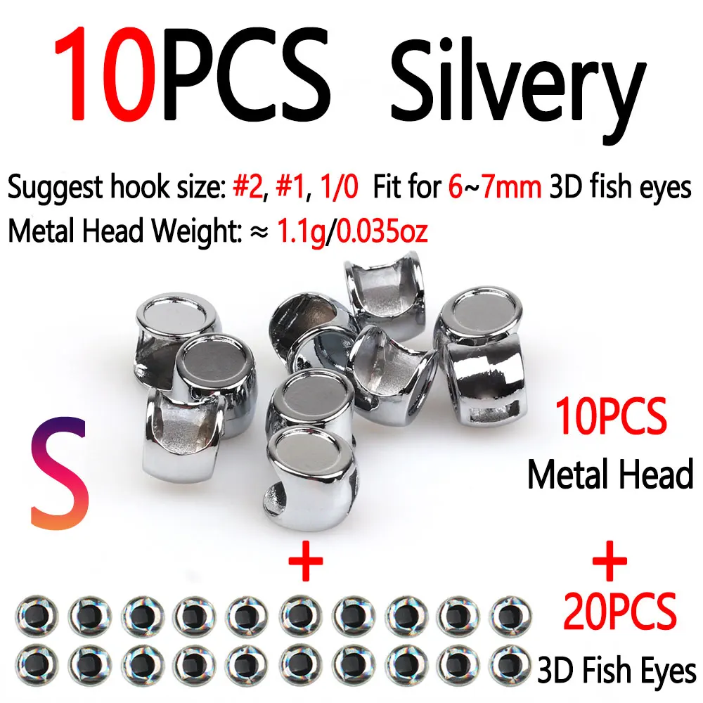 10pcs Silvery S