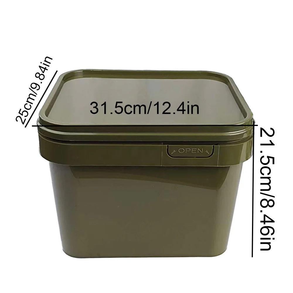 Cubo de cebo para pesca de carpa, 10L, con soporte telescópico ajustable (patas de 45-75cm), soporte para estación de cebo de 37,5x28cm, Ca duradero portátil - imagen 5