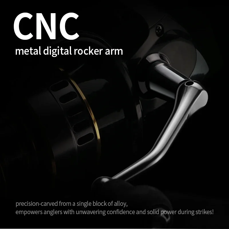 Carrete de pesca ultraligero profesional HE500-7000, relación de engranaje 5,2: 1, carrete de pesca de arrastre máximo de 10kg, aparejos de mar con copa de línea de Metal - imagen 4