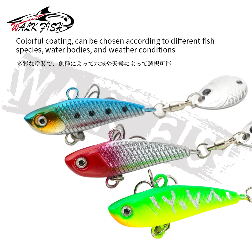 Walk Fish VIB – Señuelo vibratorio metálico para lubina en mar y río - imagen 5