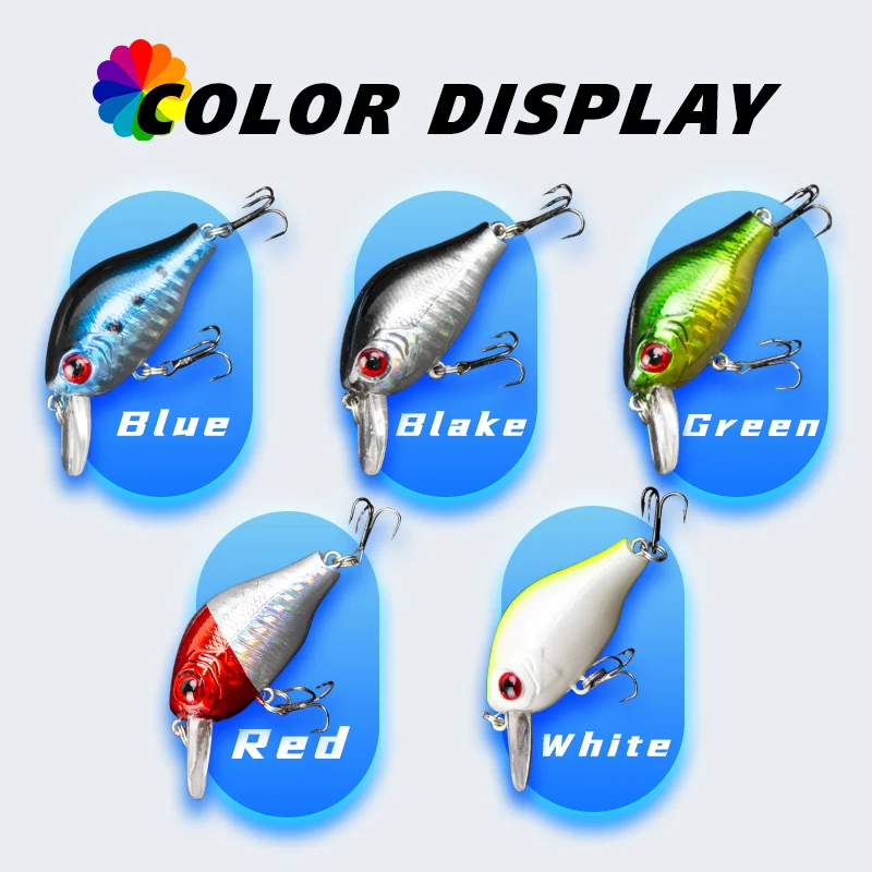 Cebo duro crankbait de 5 piezas de 5,5 cm 7,8g, señuelos artificiales, cebo biomimético para pesca al aire libre - imagen 5