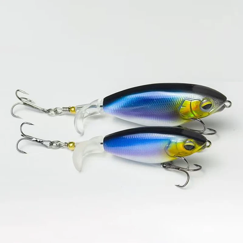 Whopper Popper-señuelo de pesca Topwater, cebo Artificial, Plopper duro, cola giratoria suave, aparejos de pesca - imagen 5