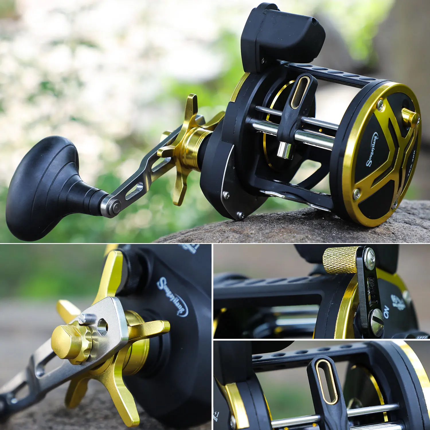 Sougayilang-carrete de Pesca de tambor muy largo, dispositivo de cuenta de hilo, Carretes de Baitcasting, Pesca en el océano, Pesca de lubina, Grouper, salmón - imagen 5