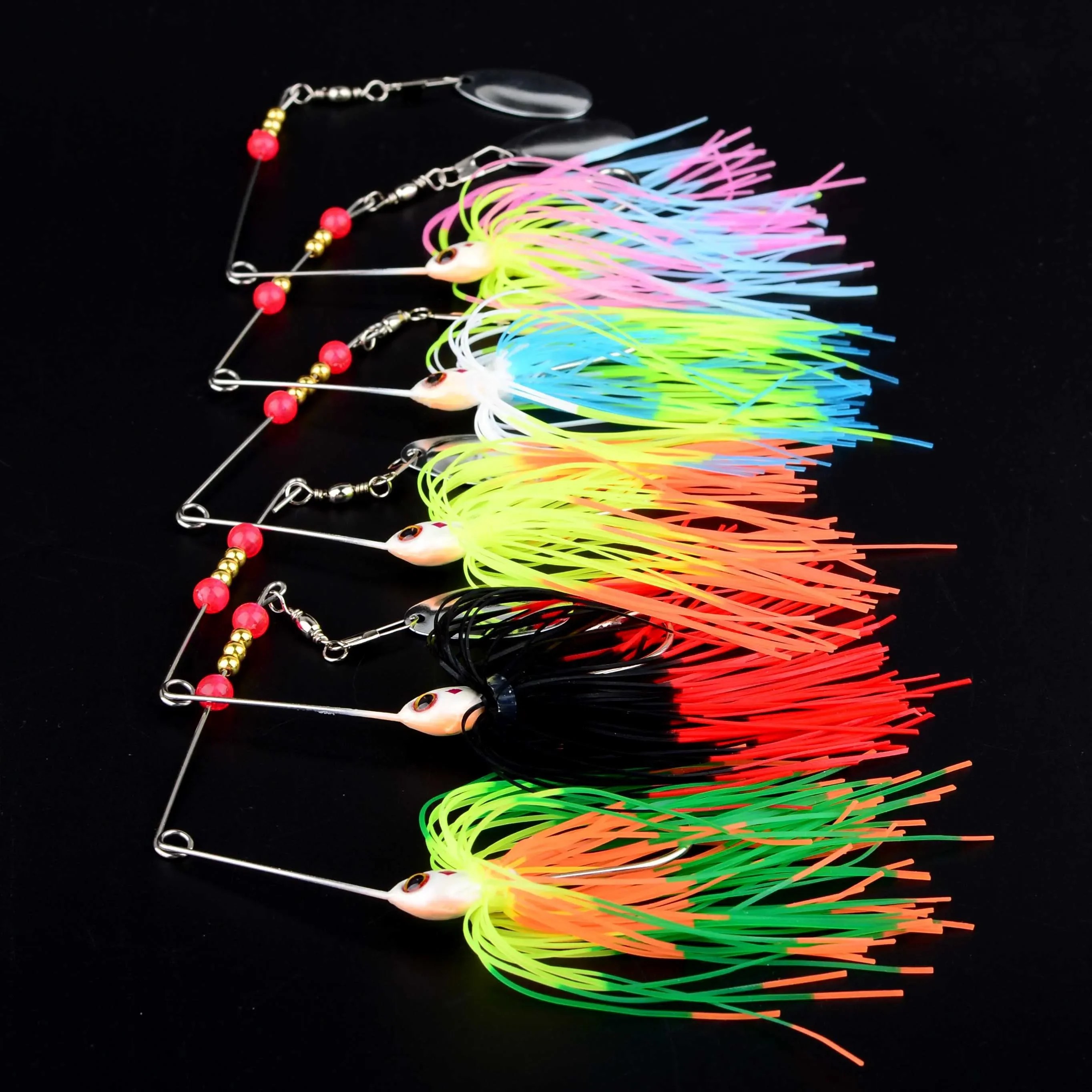 5 uds cebo giratorio Bass jig Chatter cebo señuelo de pesca chatterbait Kit de pesca Wobblers para aparejos de pesca de lubina - imagen 4