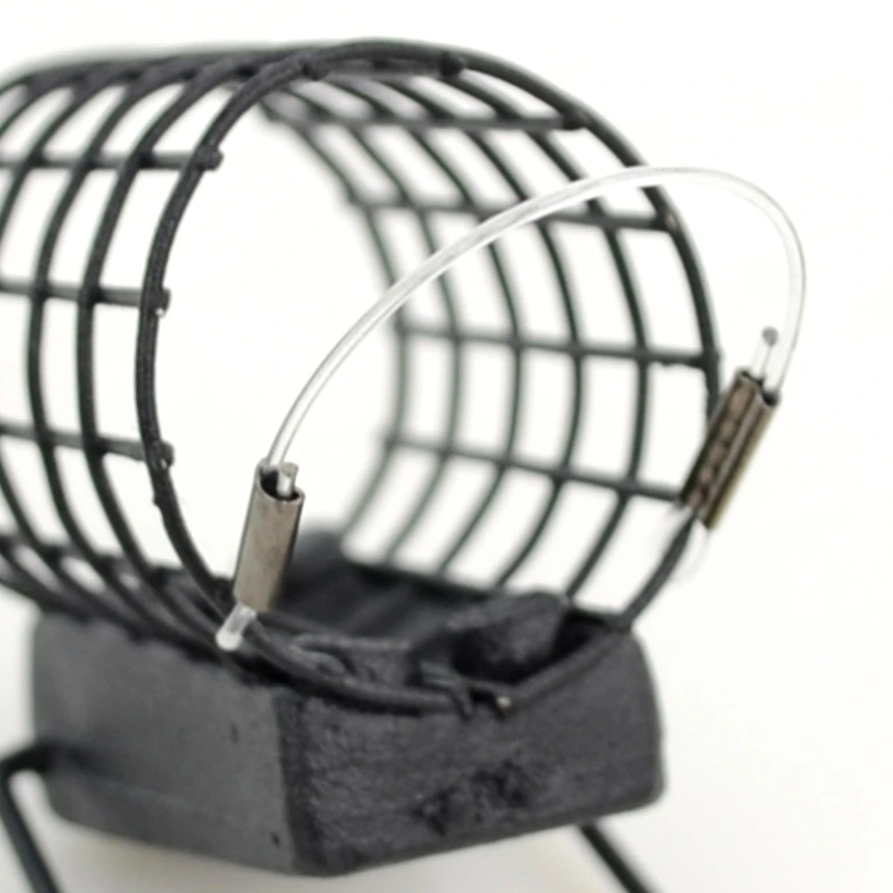 Jaula de alimentador de pesca de carpa, accesorios de aparejos de pesca redondos, alimentadores de Metal Barbel de fósforo grueso, 30g, 40g, 50g, 60g, 75g, 10 piezas - imagen 5