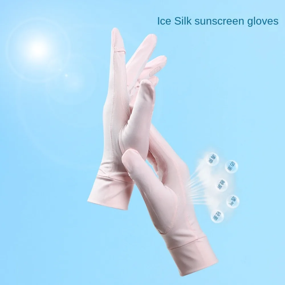 Nuevos guantes de protección UV de poliamida, protección solar, guantes cortos transpirables, guantes elásticos de protección solar para mujer - imagen 4