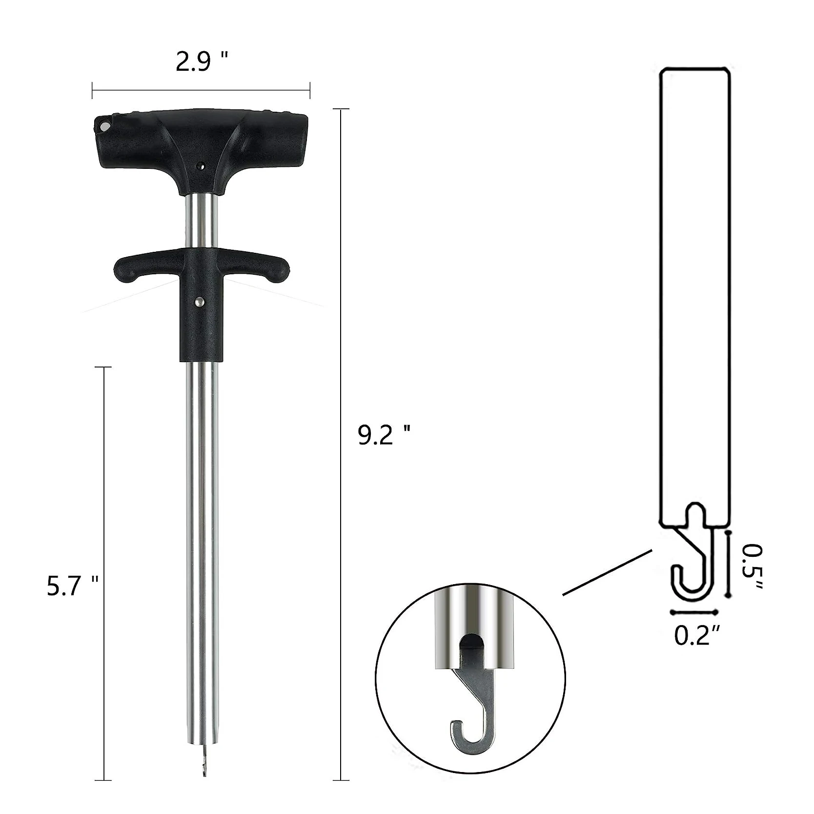 Dispositivo Desengancheador Portátil para Anzuelos de Pesca, Extractor de Anzuelos con Mango de Presión, Herramienta para Extraer Anzuelos de Pescado - imagen 5
