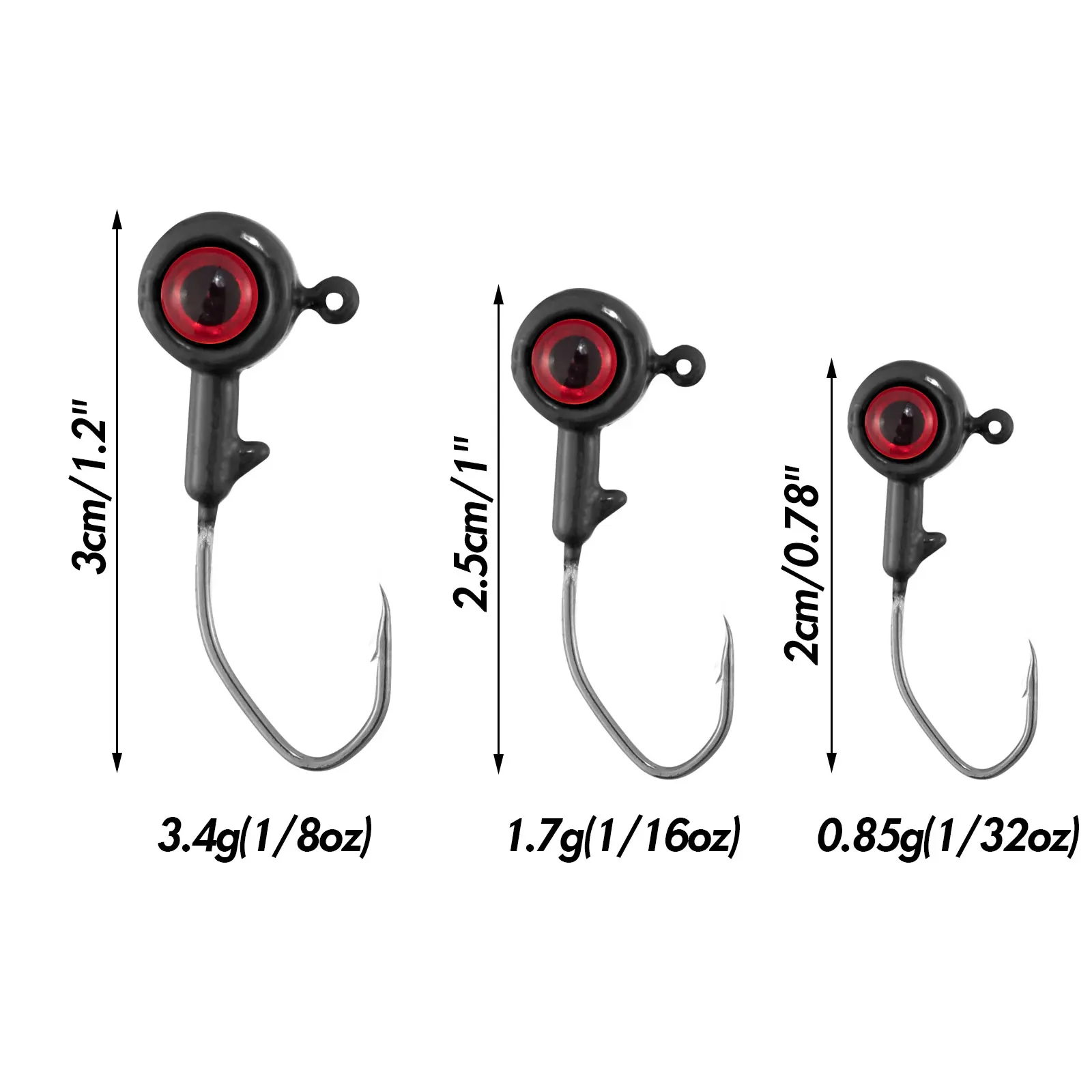 Anzuelo de plantilla de 30 piezas, 0,85g, 1,7g, 3,4g, señuelo suave, cebo vivo de gusano, trucha de agua dulce y salada - imagen 4