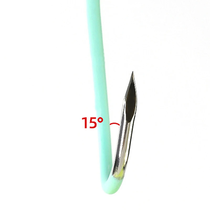 500 unids/lote anzuelo de Pesca luminoso con anillo boca torcida ojos de púas carpa de alto carbono accesorios de aparejos de Pesca de mar nocturno Pesca - imagen 4