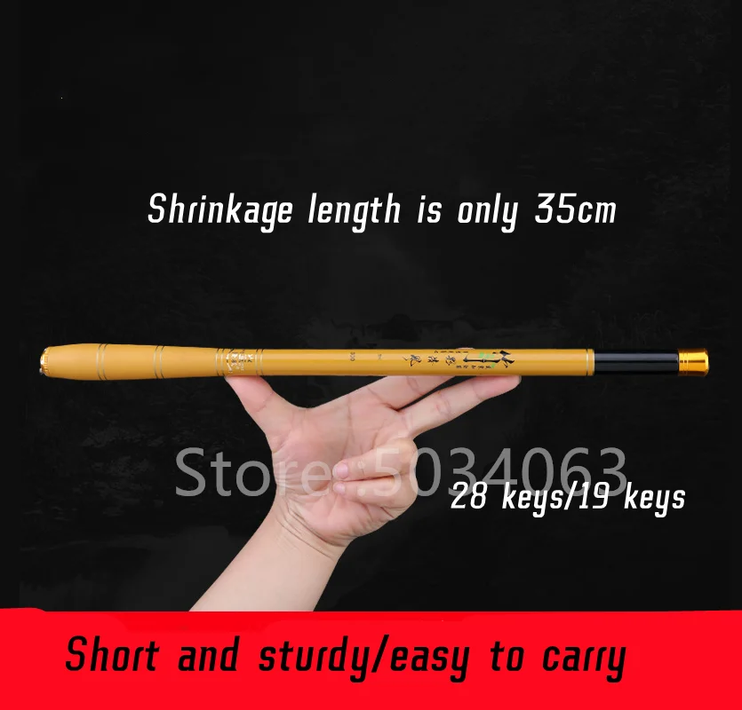 Caña de pescar de sección corta ajustable, accesorio de carbono Ultra duro, telescópico de viaje, equipo de pesca marino de alta calidad, 19/28 - imagen 3