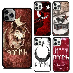iPhone Funda móvil impermeable con lobo y bandera turca
