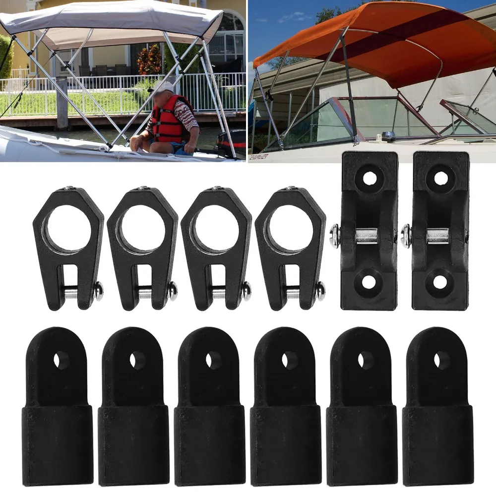 12 unids/set Hardware de montaje 7/8 ''bisagra de cubierta mandíbula negra tapa de extremo de ojo deslizante barco marino - imagen 4