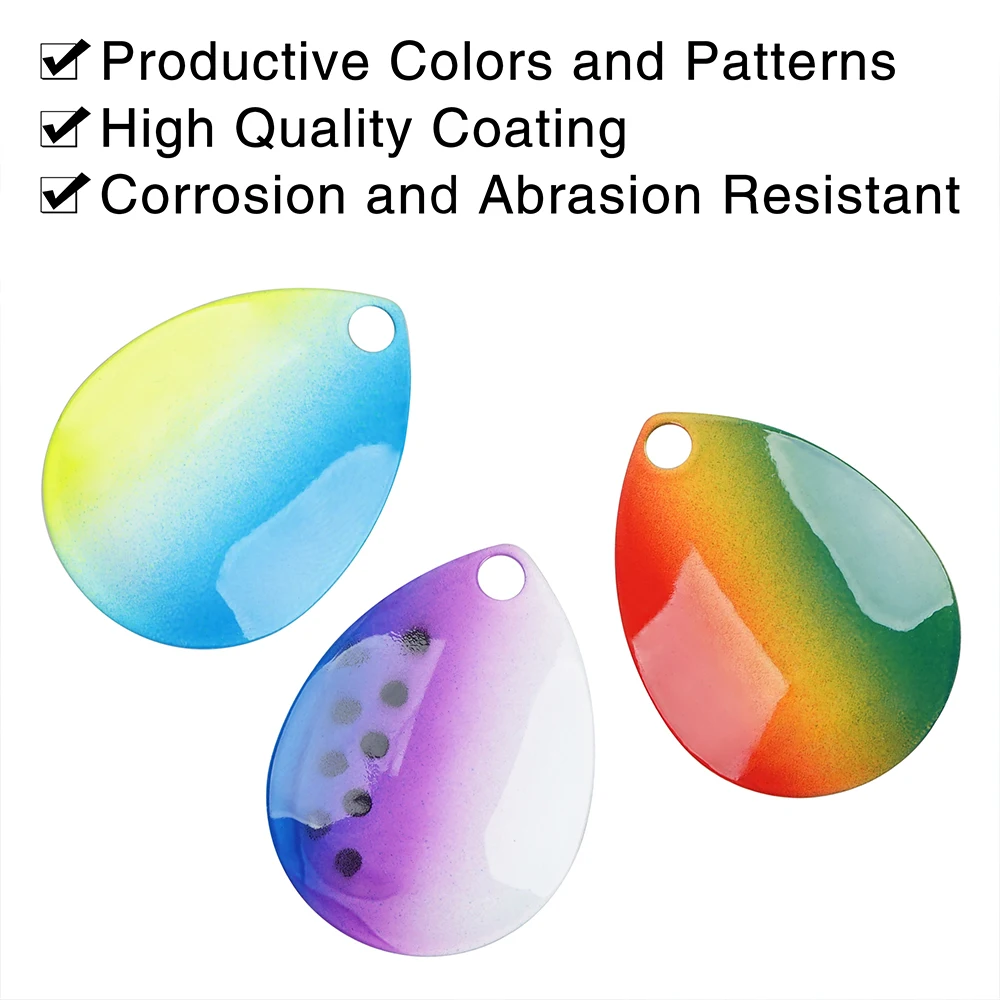 15 Uds señuelo de pesca Spinner cuchillas cuchara de Metal señuelo Walleye Rig accesorios DIY para Spinnerbait Buzzbait señuelo de lubina aparejos de pesca - imagen 3