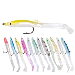 Señuelo de anguila de vinilo suave, imitación realista para pesca