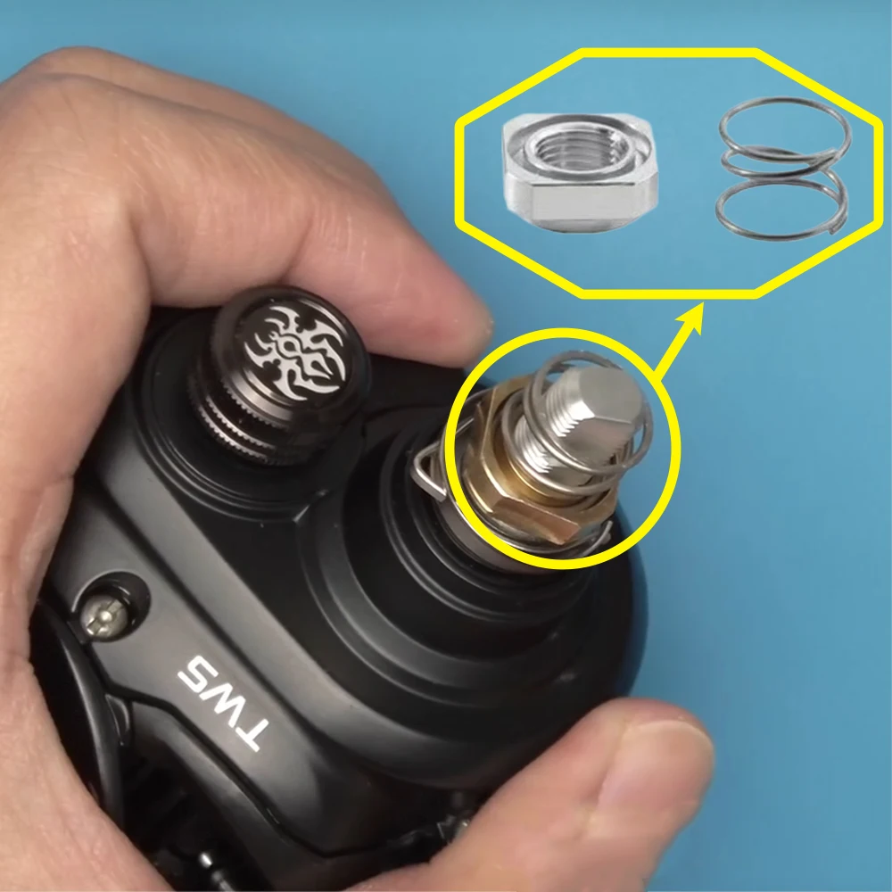 Carrete de fundición de cebo, tuerca de bloqueo de arrastre de estrella y resorte para DAIWA STEEZA/ZILLION/MORETHAN/ALPHAS/SILVER CREEK/TATULA, pieza de repuesto para carrete de pesca