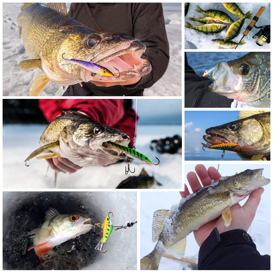 Goture-señuelo de Pesca de hielo, conjunto de equilibrador de plomo Jigging, plantilla de Pesca de hielo de invierno, cebo Artificial Wobblers para lubina, perca de Lucio - imagen 5
