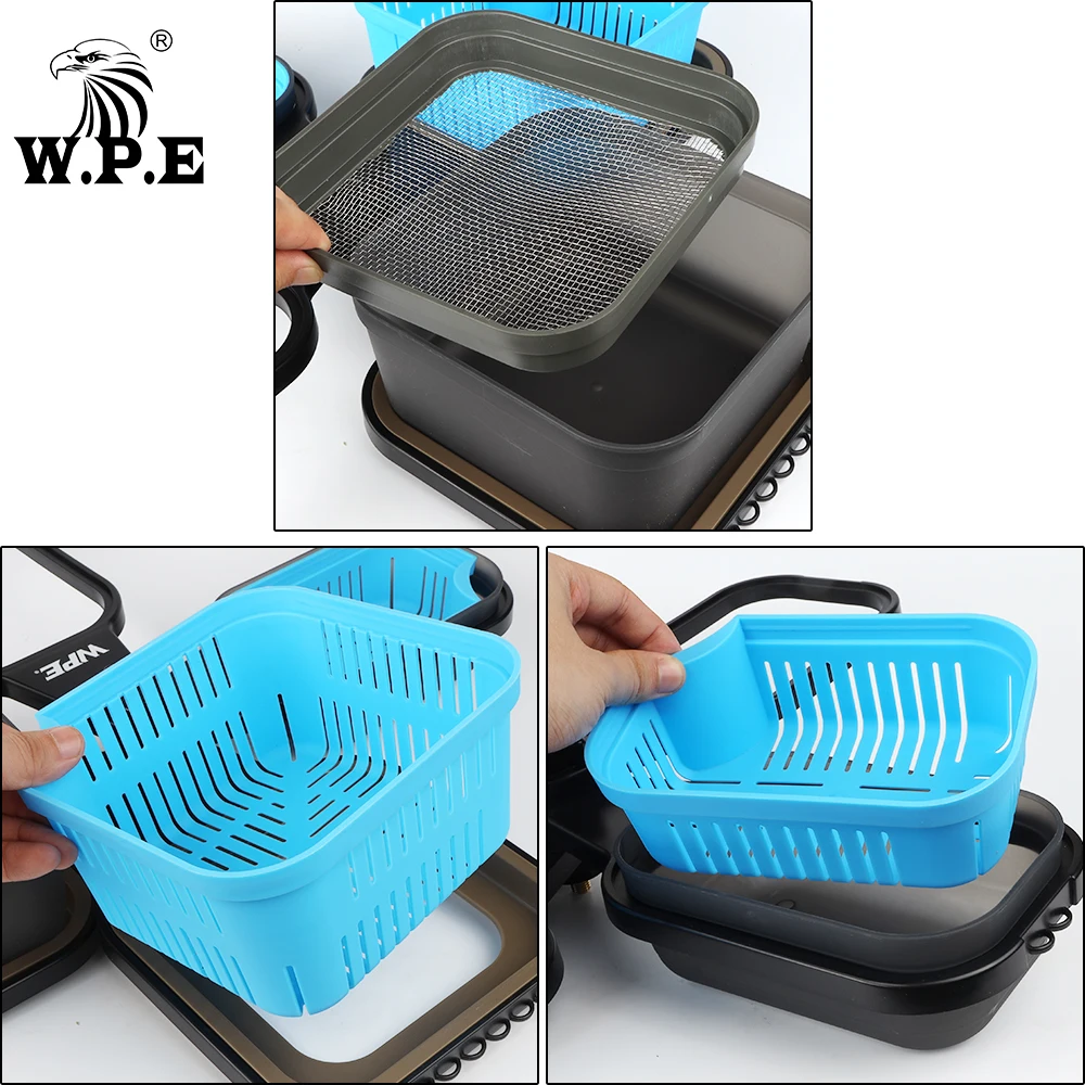 W.P.E pesca de carpa juego de servicio de cebo compacto caja alimentador caja de almacenamiento de cebo de pesca pesca de carpa Boilies emergentes aparejo de pelo aparejo de carpa - imagen 2