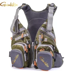 Chaleco salvavidas multifunción con mochila integrada para pesca