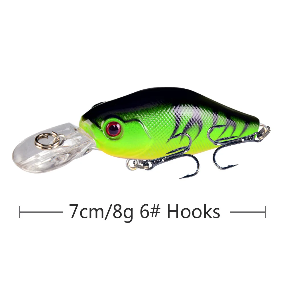 Señuelo de Pesca Artificial, cebo duro japonés de 7cm y 8g, anzuelo, Wobbler, Crankbait, 1 piezas - imagen 4