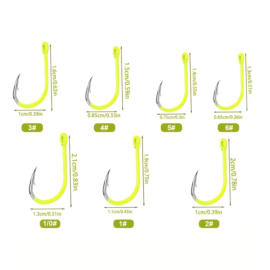 YOTO Ganchos de acero inoxidable luminosos – Trucha, carpa y bajo - imagen 2