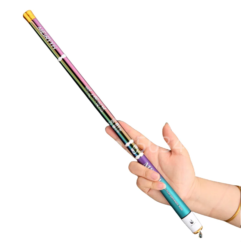 Caña de pescar de carbono portátil, cañas de fundición giratorias, aparejos de viaje de 1,8 m-6,3 m, 5-17 secciones - imagen 3