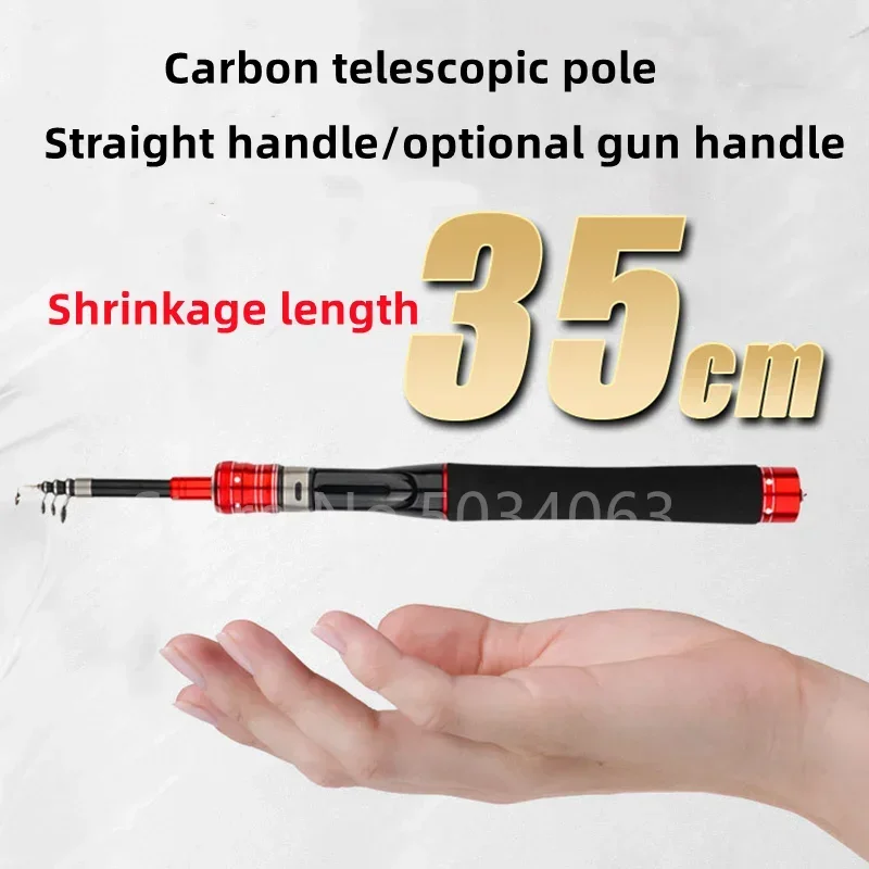 Mini caña de mar ultracorta de fibra de carbono, caña de pescar ultralarga y larga, caña de pescar portátil de alta calidad de 1,5 m-2,4 m para uso en mar y en carretera - imagen 5