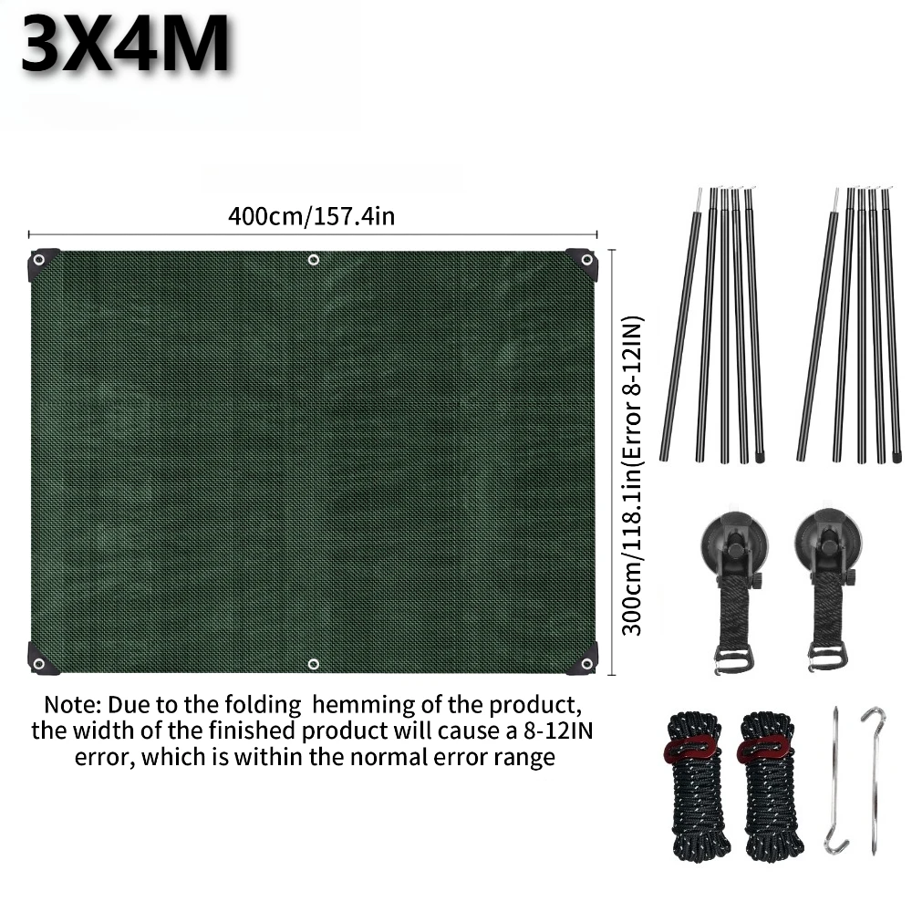 3X4M Green and White