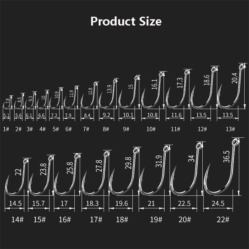 1000 Uds. Anzuelos de Pesca con púas, anzuelo de Pesca de carpa de un solo ojo, anzuelo de Pesca de mar de acero rico en carbono, accesorios de Pesca con mosca - imagen 4