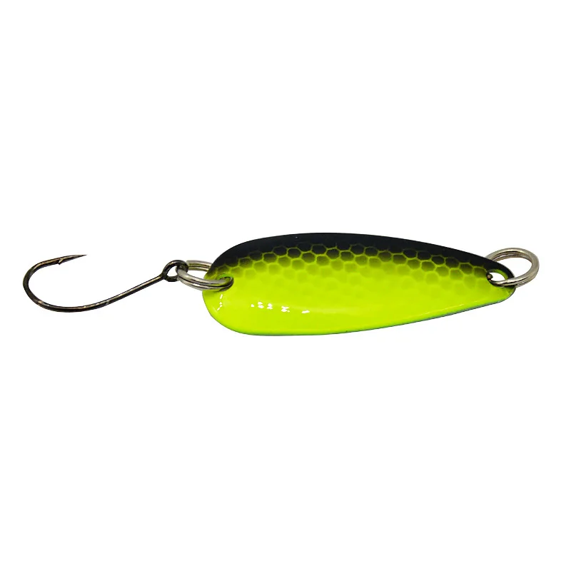 Señuelo de cuchara de pesca, plantillas para principiantes, cucharas coloridas, señuelos duros artificiales, cebo de 3,5g, anzuelos individuales, lote de 5 piezas en oferta - imagen 3