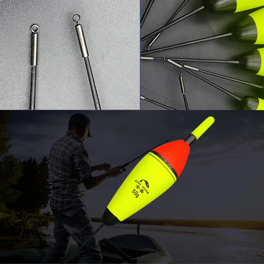 Luz flotante de pesca 5g 20g 100g flotabilidad EVA cargador USB CR425 lámpara de batería Sensor de aparejos Flash engranaje noche LED boya Vertical - imagen 5