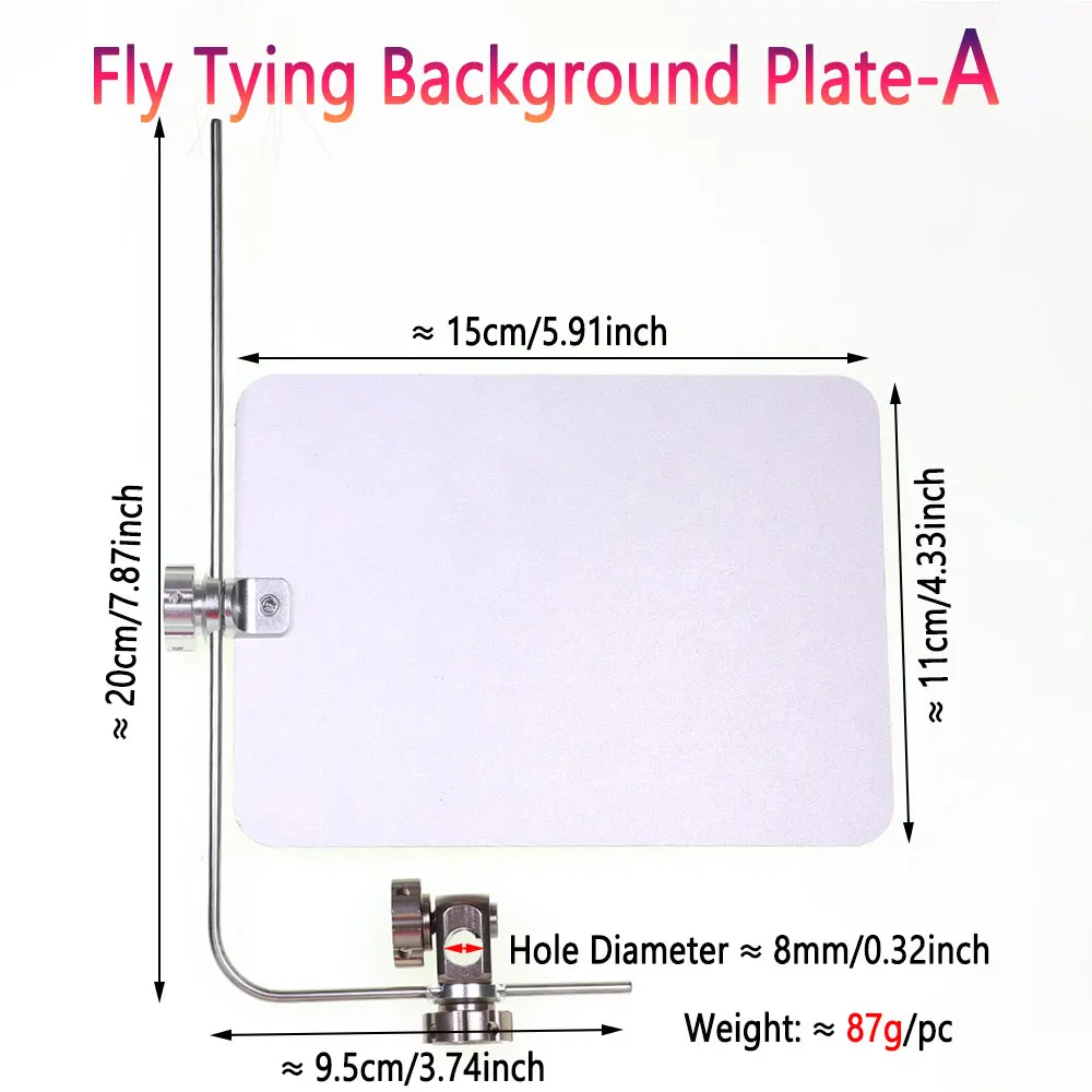 Placa de fondo para atar moscas, herramienta de tornillo de banco para atar moscas, piezas de repuesto ligeras, tablero de fondo para atar moscas, 1 ud. - imagen 2
