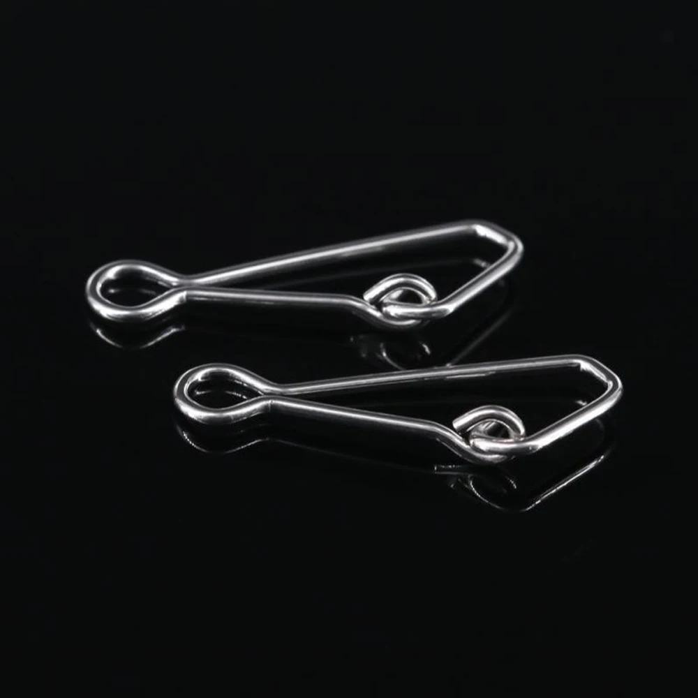 DNDYUJU 100 Uds rodamiento pesca giratorios Snap Rolling Rings gancho de enclavamiento señuelo hebilla rápida Snap giratorios conector aparejos - imagen 3