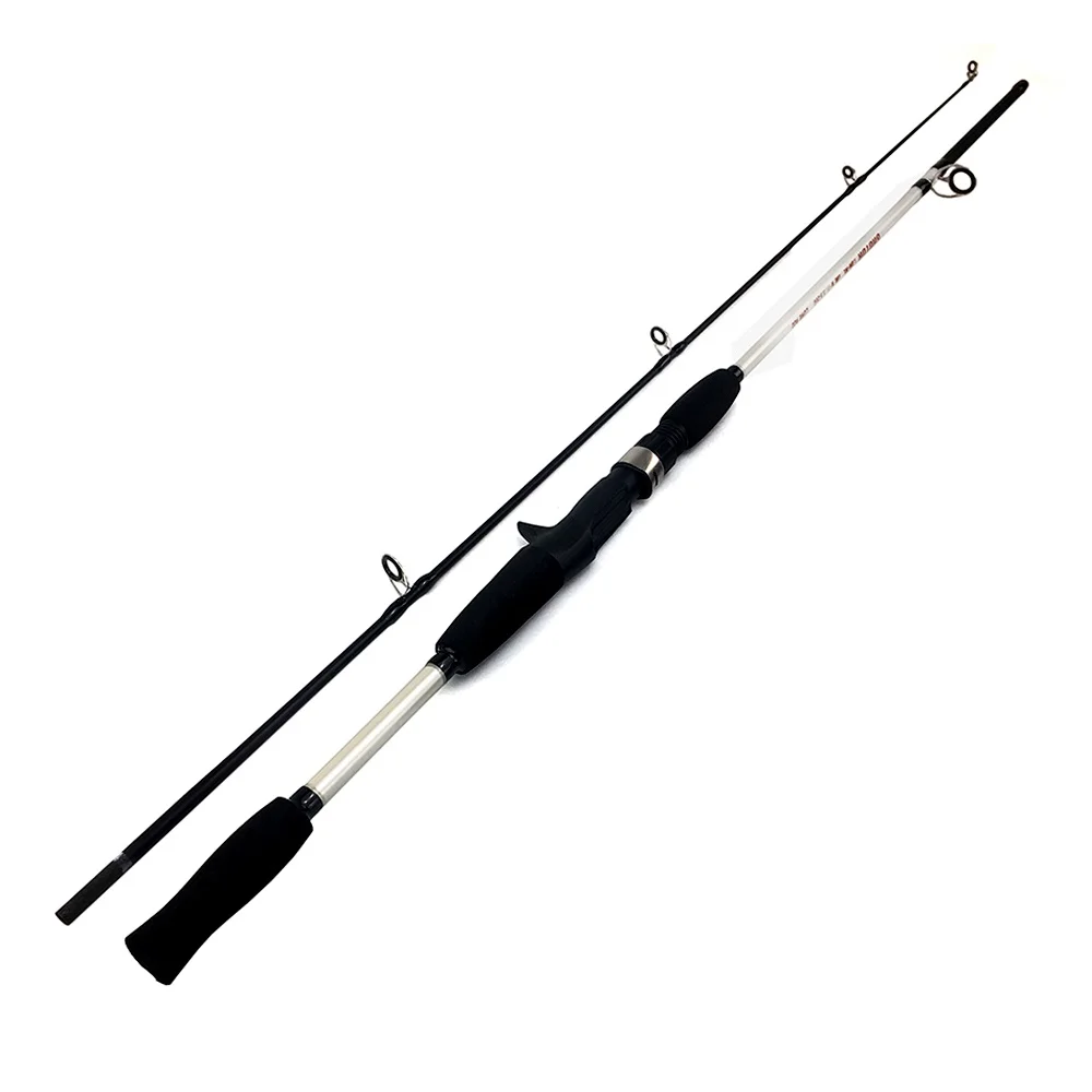Caña de pescar portátil de fibra de carbono, aparejos de pesca de carpa, giratorios/fundidos, de viaje, 2 secciones, 1,8-1,5 m - imagen 5