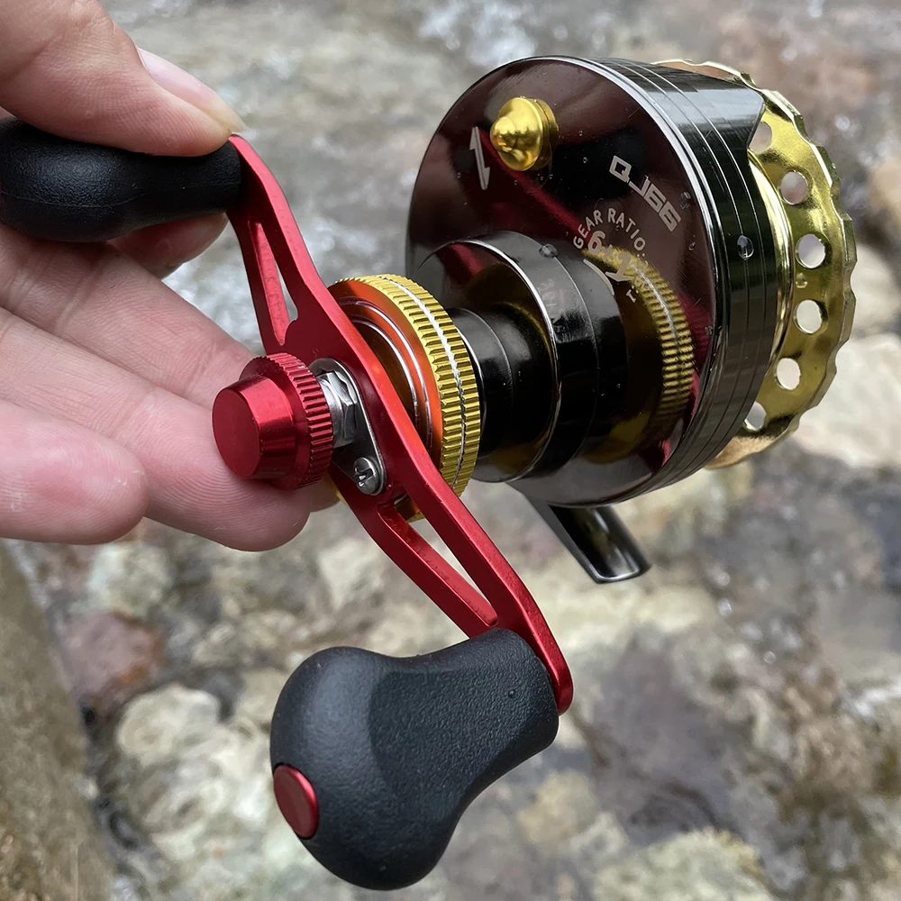 Carretes de mosca 6 + 1 BB, relación de velocidad 2,6: 1, Ruedas de pesca de invierno, cuerpo de metal, peso ligero, 205g, carrete de arrastre máximo, 10Kg, carrera suave - imagen 5