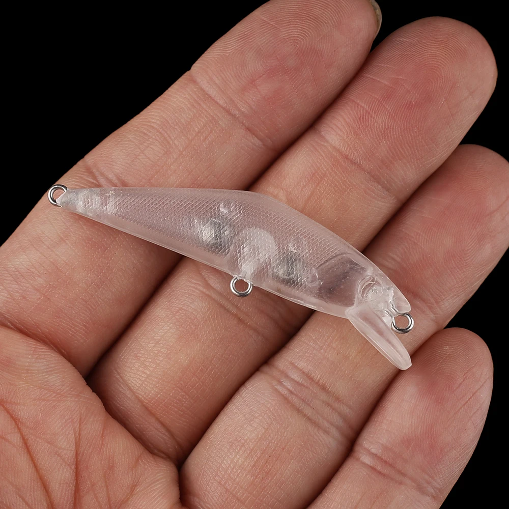 Chan'sHuang-Cebo en blanco sin pintar para 20 piezas, 55mm, 3g, Mini pececillo, aparejo de señuelo de pesca Artificial hecho a mano - imagen 4