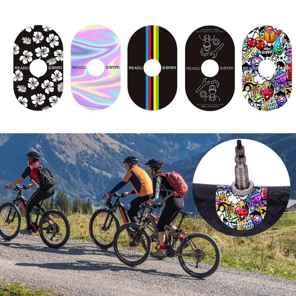 Pegatinas para válvulas de bicicleta de PVC multicolor, MTB y carretera - imagen 4