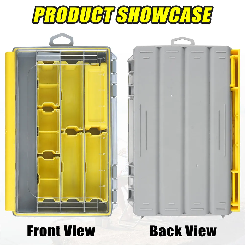 Caja de aparejos de pesca, bandejas de aparejos impermeables, cebo Artificial, caja de accesorios de Señuelos de Pesca, Terminal de almacenamiento de equipo de pesca - imagen 5