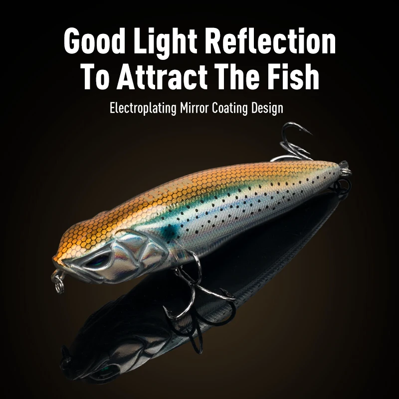 LEYDUN-señuelos de pesca tipo lápiz flotante con garra en Z, 86mm, 100mm, 120mm, cebos duros Topwater, cebo adhesivo de superficie, Wobblers de lubina de buena acción - imagen 4