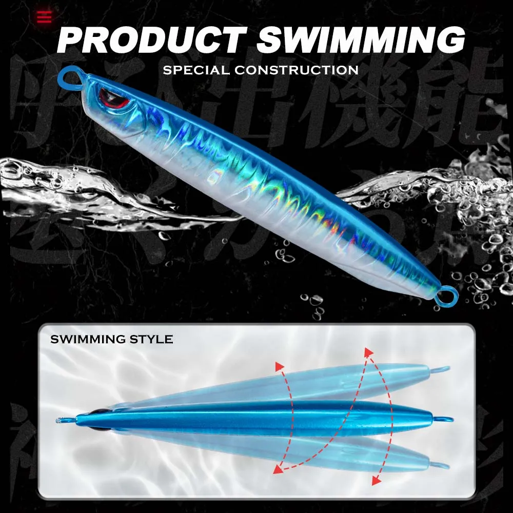 Hunthouse Super Slim SSZ Zinc Metal Casting Jig Shore Jigging señuelos 20g/30g/40g Zinc cebo Artificial aparejos de pesca para lubina - imagen 3