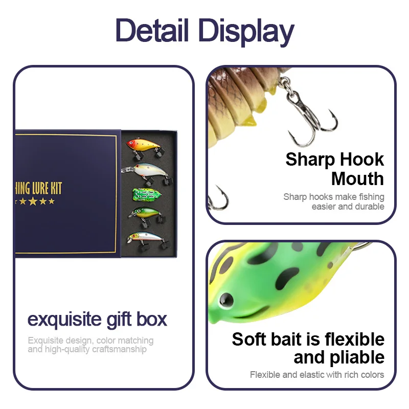 JSFUN Caja misteriosa de pesca – Set cebos temáticos regalo - imagen 4