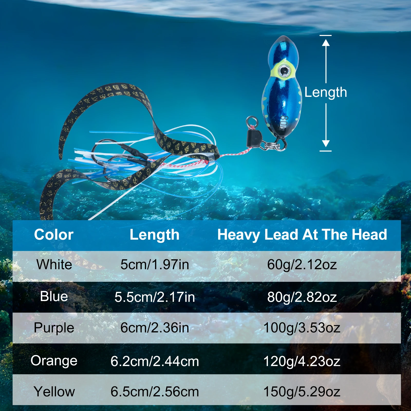 Goture Cabeza Plomada Jig Head para lubina y trucha en dulce-salada - imagen 2