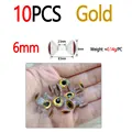 6mm 10pcs Gold